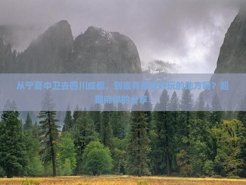 中卫到四川成都哪里玩