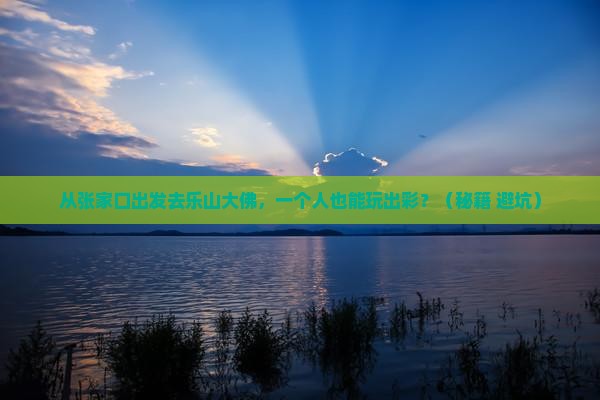 张家口去四川乐山大佛个人游