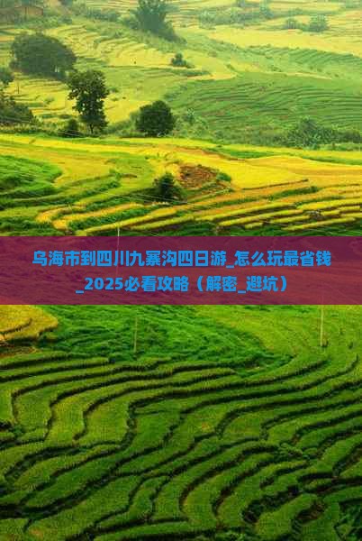 乌海市到四川九寨沟四日游