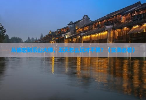 德宏去四川乐山大佛五日游