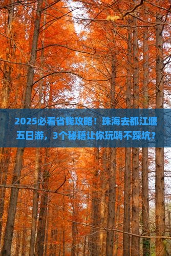 珠海去四川都江堰五日游