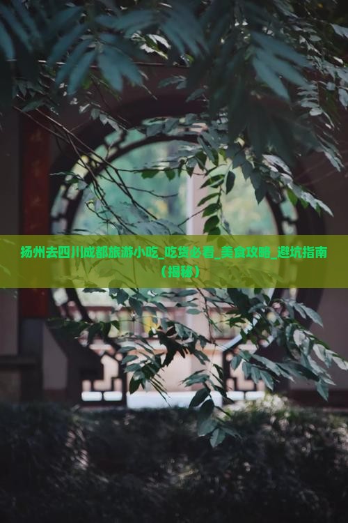 扬州去四川成都旅游小吃