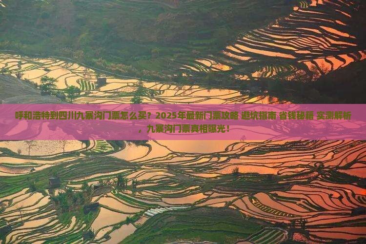 呼和浩特到四川九寨沟门票