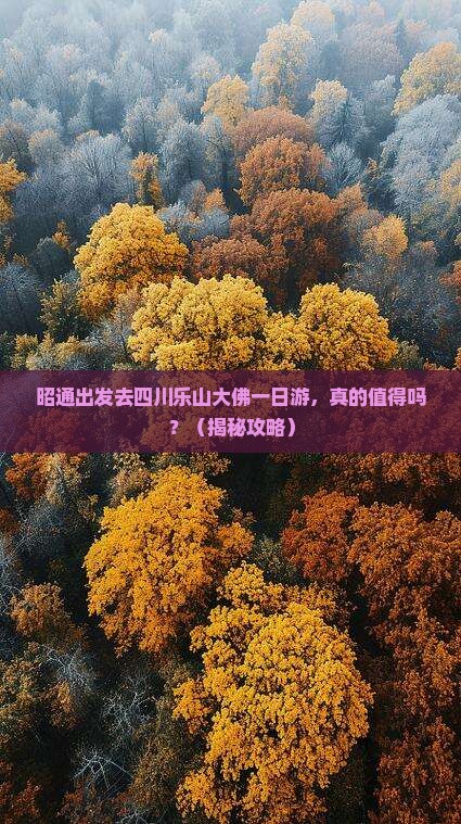 昭通到四川乐山大佛一日