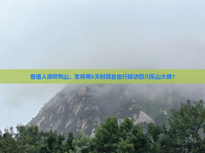 双鸭山去四川乐山大佛自由团