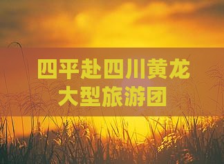 四平去四川黄龙大型旅游团