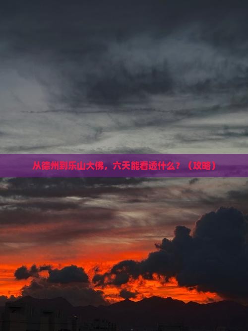 德州到四川乐山大佛六日游