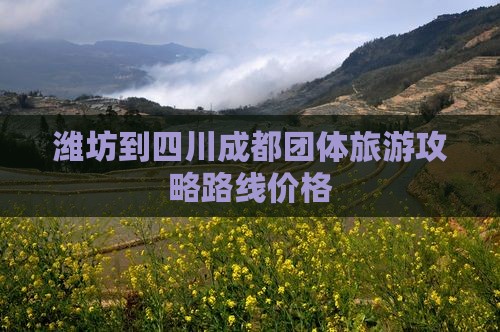 潍坊到四川成都团体旅游