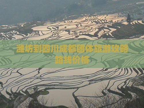 潍坊到四川成都团体旅游