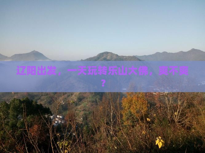 辽阳去四川乐山大佛一日