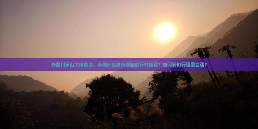 株洲到四川乐山大佛旅行社