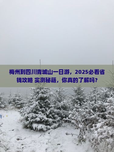 梅州到四川青城山一日
