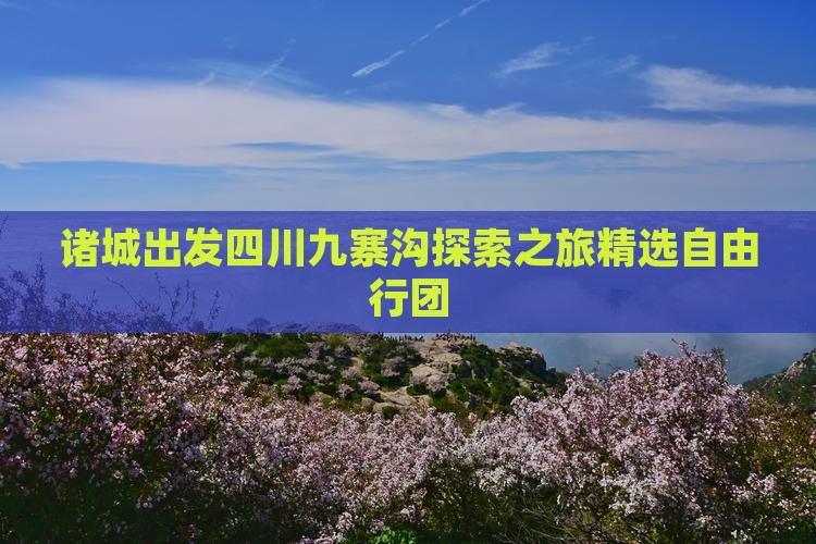 诸城出发四川九寨沟探索之旅精选自由行团