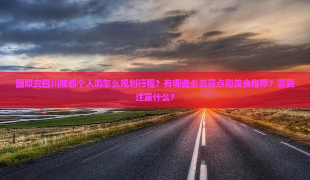 固原去四川成都个人游