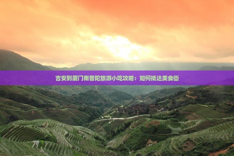 吉安到厦门南普陀旅游小吃攻略：如何抵达美食街
