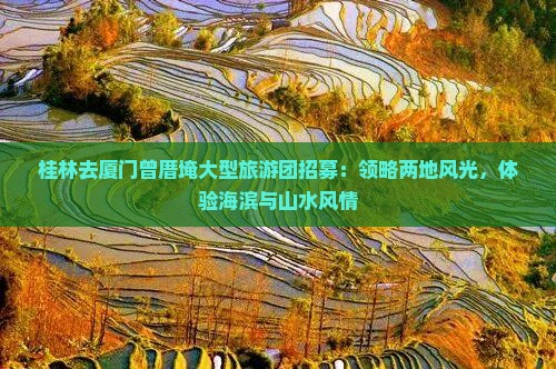 桂林去厦门曾厝埯大型旅游团招募：领略两地风光，体验海滨与山水风情