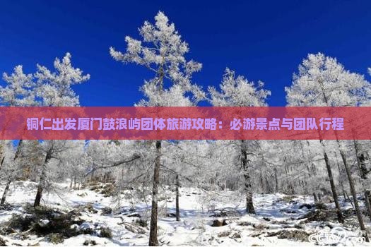 铜仁出发厦门鼓浪屿团体旅游攻略：必游景点与团队行程