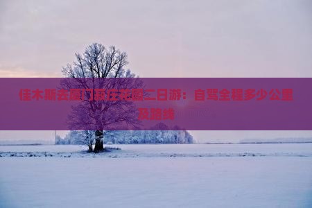 佳木斯去厦门菽庄花园二日游：自驾全程多少公里及路线