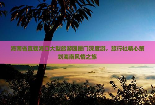 海南省直辖海口大型旅游团厦门深度游，旅行社精心策划海南风情之旅