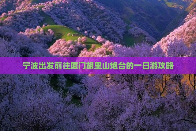 宁波出发前往厦门胡里山炮台的一日游攻略