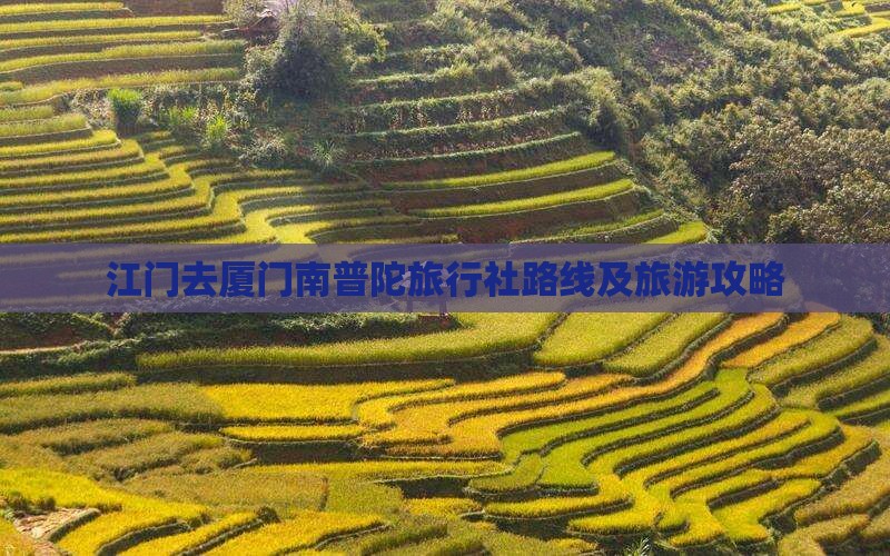 江门去厦门南普陀旅行社路线及旅游攻略