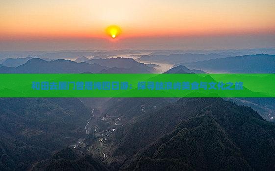 和田去厦门曾厝埯四日游：探寻鼓浪屿美食与文化之旅