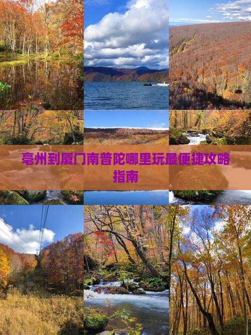 亳州到厦门南普陀哪里玩最便捷攻略指南