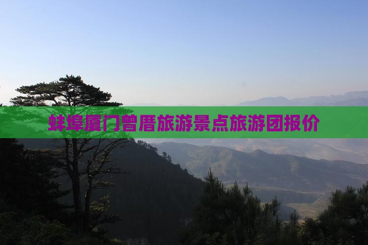 蚌埠去厦门曾厝埯大型旅游团