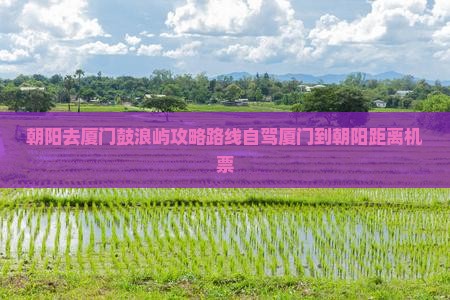 朝阳去厦门鼓浪屿攻略