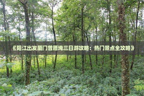 《阳江出发厦门曾厝埯三日游攻略：热门景点全攻略》