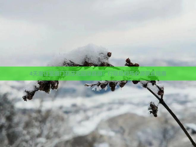 4天潜江至厦门菽庄花园深度游：行程规划与必游景点指南