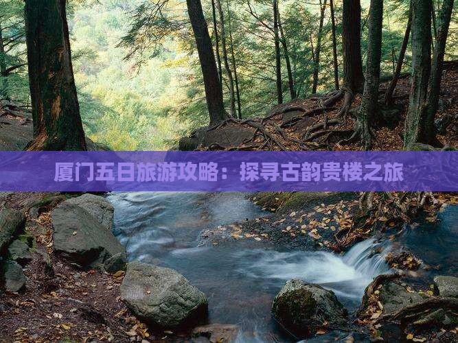 厦门五日旅游攻略：探寻古韵贵楼之旅