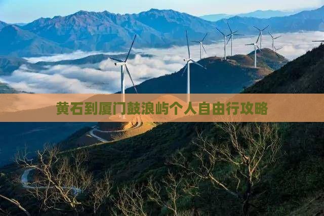 黄石到厦门鼓浪屿个人自由行攻略