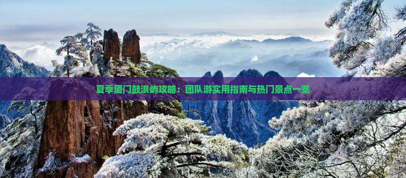 夏季厦门鼓浪屿攻略：团队游实用指南与热门景点一览