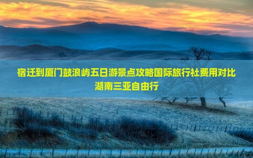 宿迁到厦门鼓浪屿五日游景点攻略国际旅行社费用对比湖南三亚自由行