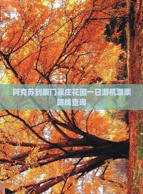 阿克苏到厦门菽庄花园一日游机票票路线查询