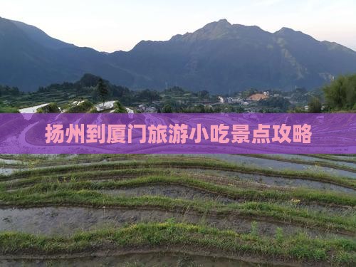 扬州到厦门旅游小吃