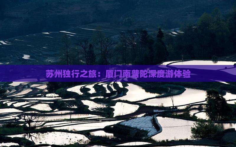 苏州独行之旅：厦门南普陀深度游体验