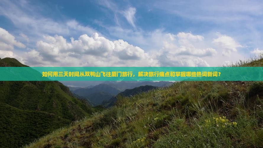 如何用三天时间从双鸭山飞往厦门旅行，解决旅行痛点和掌握哪些热词新词？
