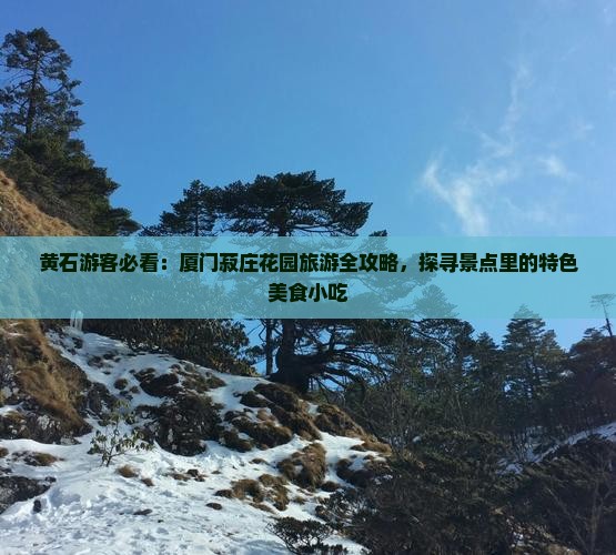 黄石游客必看：厦门菽庄花园旅游全攻略，探寻景点里的特色美食小吃
