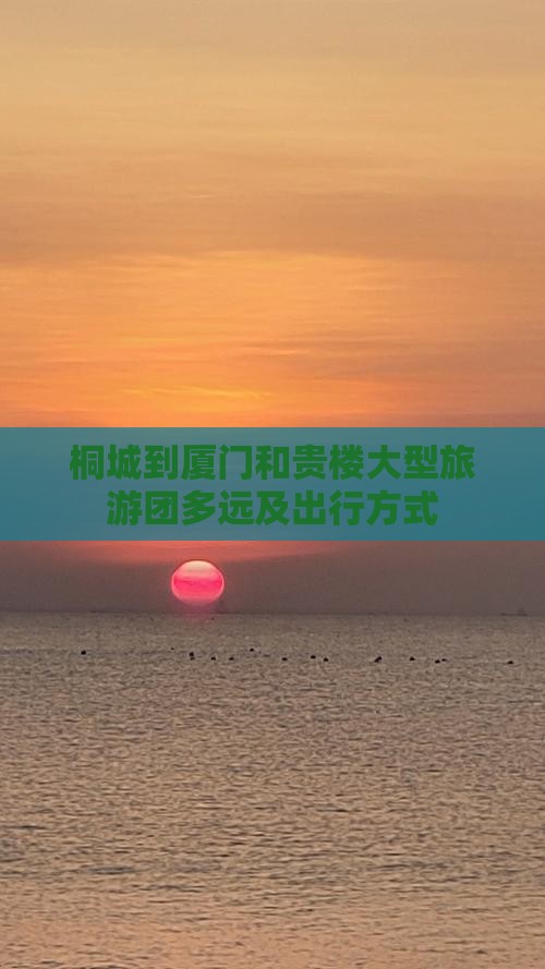 桐城到厦门和贵楼大型旅游团多远及出行方式