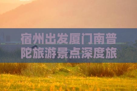 宿州出发厦门南普陀旅游景点深度旅游自由团