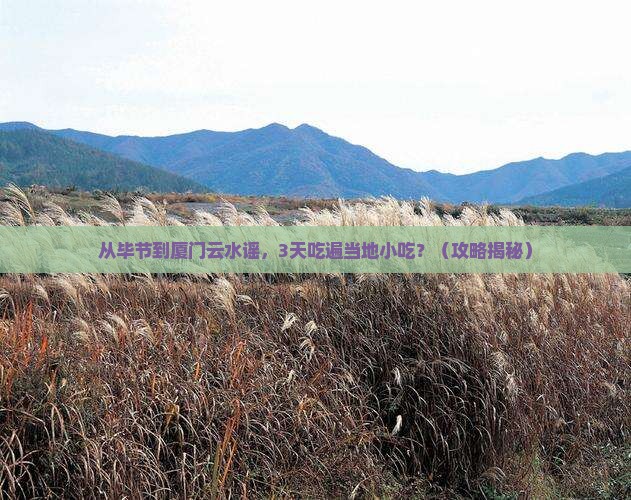 毕节到厦门云水谣旅游小吃