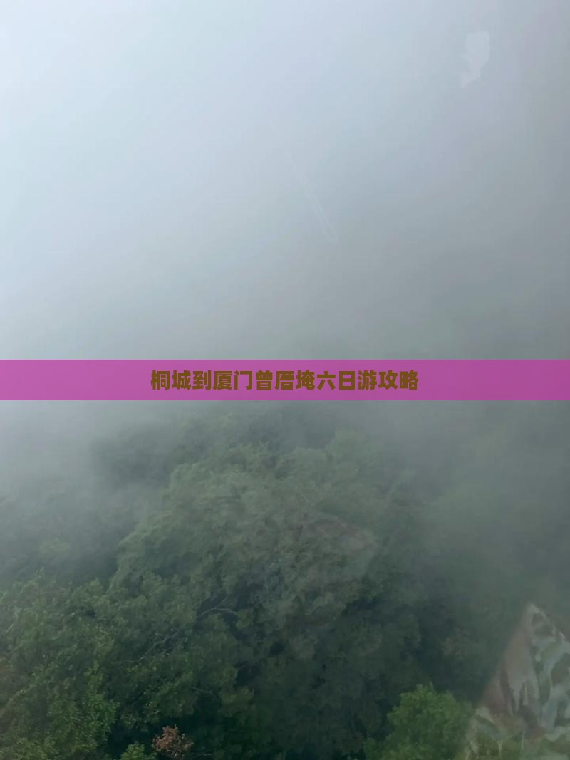 桐城到厦门曾厝埯六日游