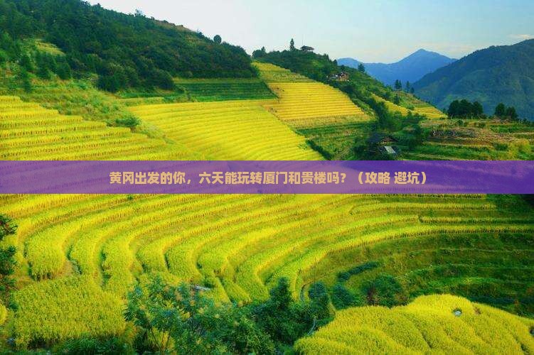 黄冈到厦门和贵楼六日游