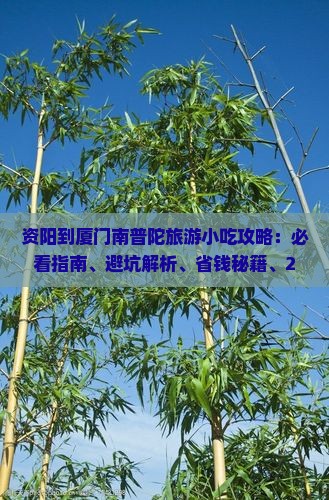 资阳到厦门南普陀旅游小吃