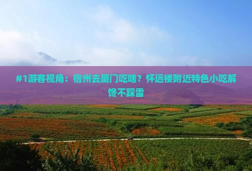 宿州到厦门怀远楼旅游小吃
