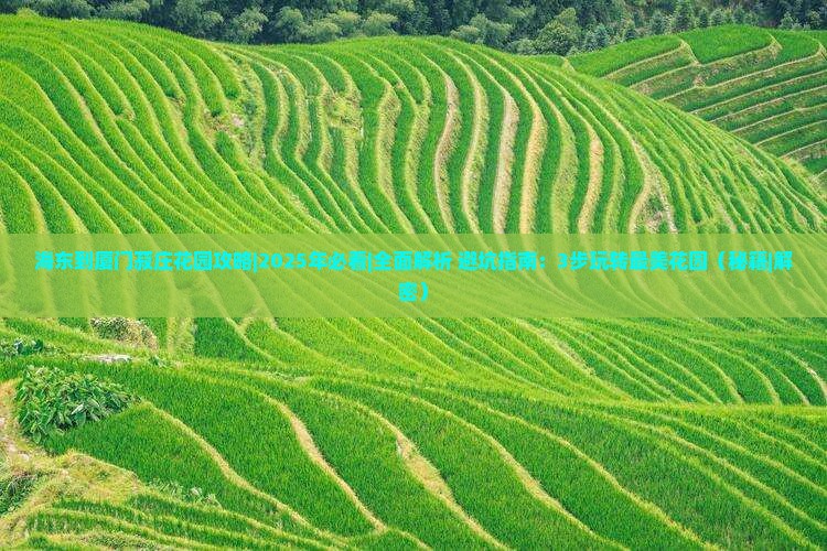 海东到厦门菽庄花园攻略