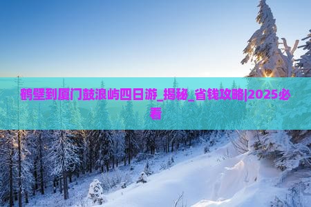 鹤壁到厦门鼓浪屿四日游