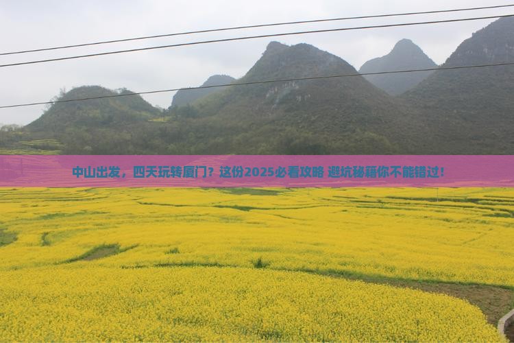 中山到厦门四日游